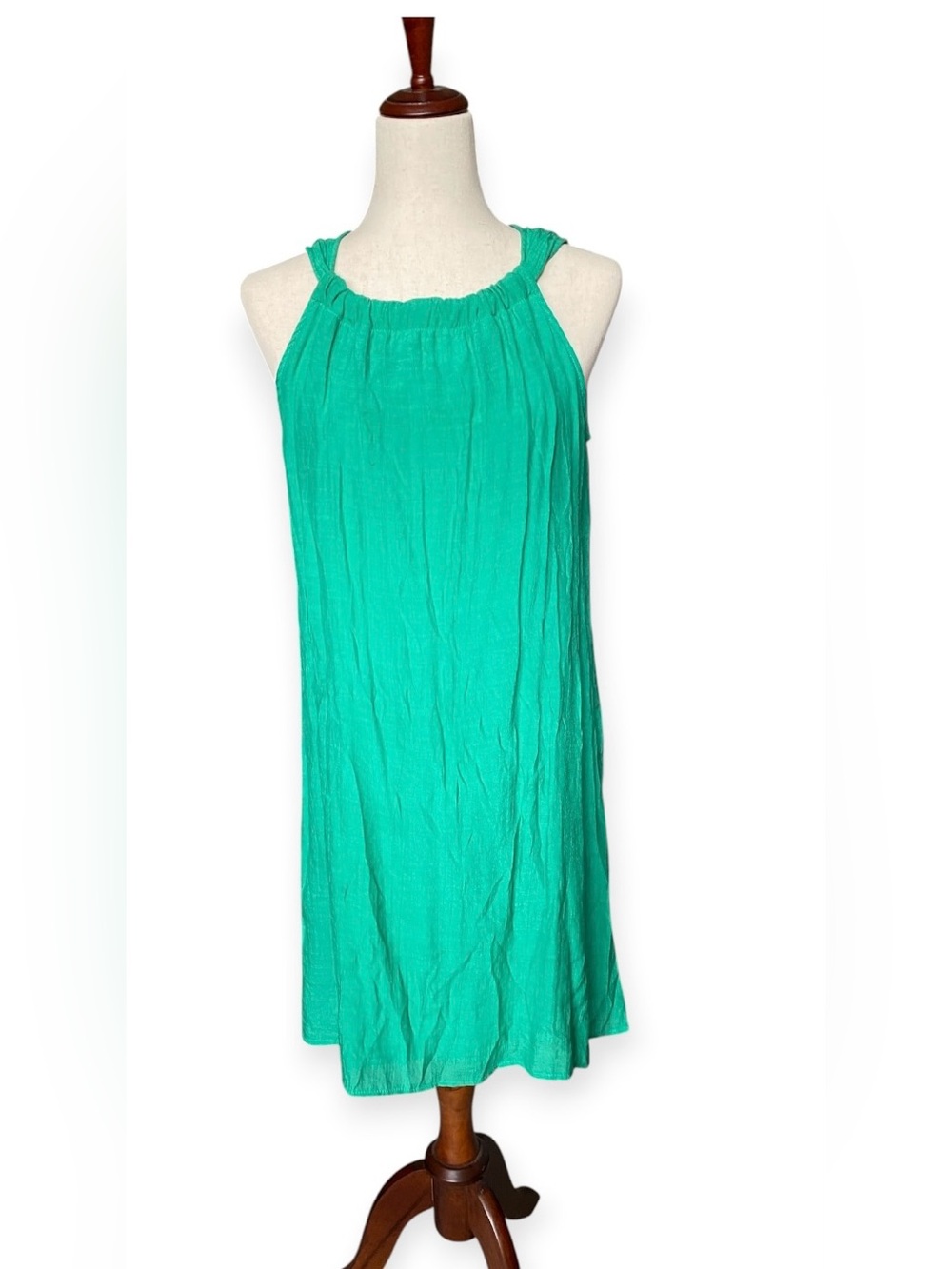 Kelly Green Halter Summer Dress Size M
